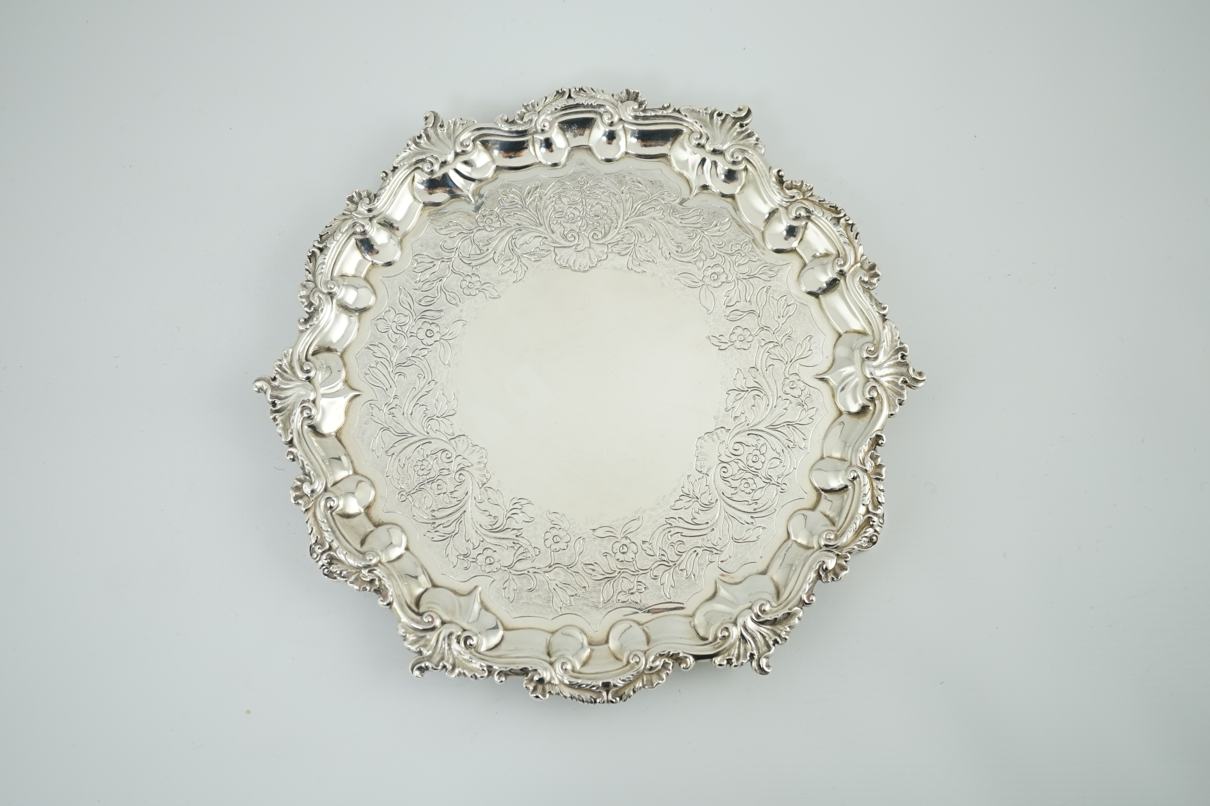 A George IV silver salver, by William Bateman